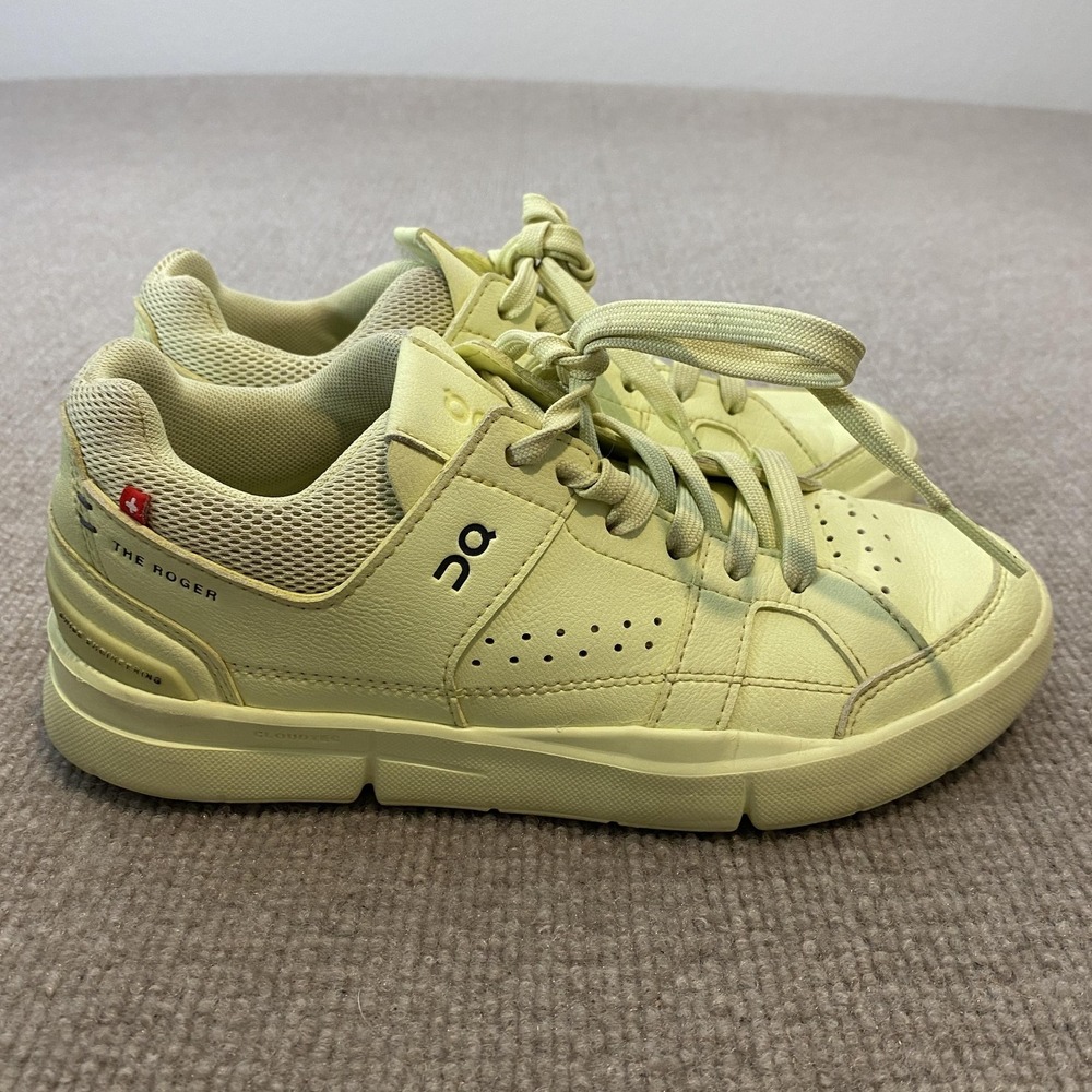 On Shoes Womens Size 6 Yellow Vegan The Roger Clubhouse Cushioned Sneakers